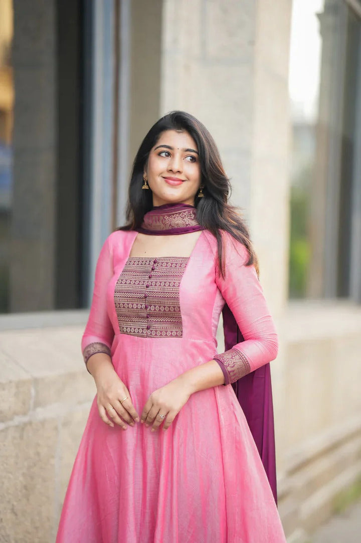 Elegant Pink Anarkali Dress for Women Premium Ethnic Wear