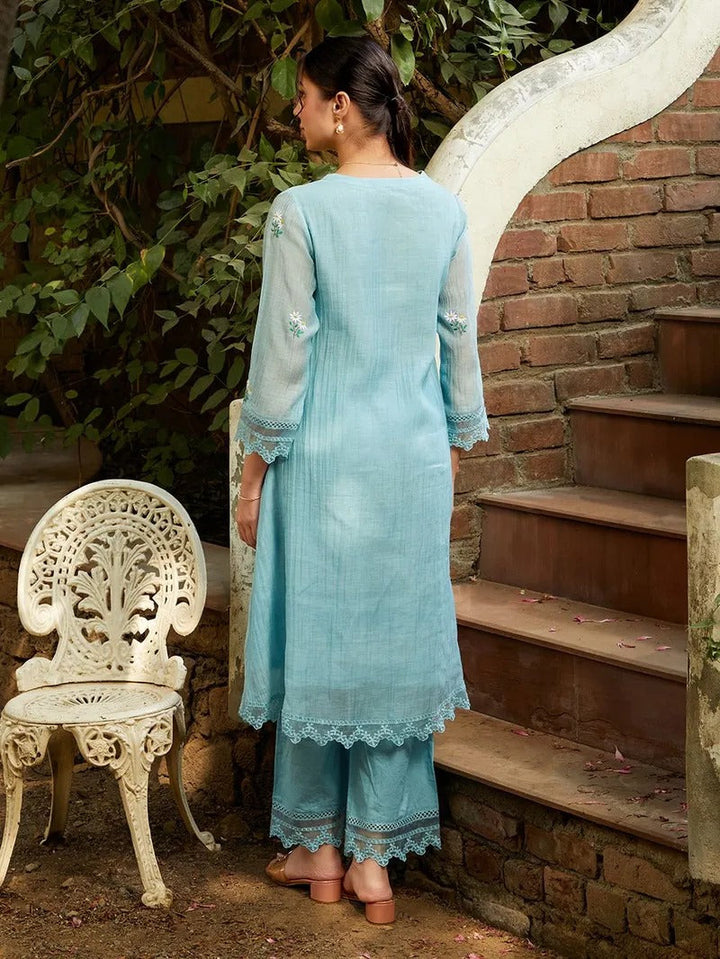 Designer Pastel Blue Ethnic Wear for Women Modern Indian Fashion