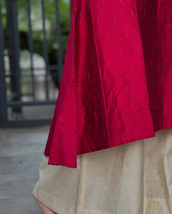 Premium Maroon Flared Kurta for Women Chic Indian Fashion