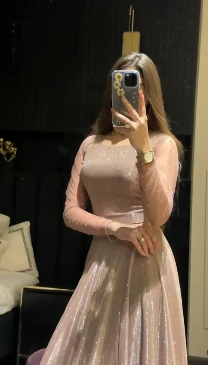 Premium Satin Anarkali Gown for Women Elegant Evening Party Outfit