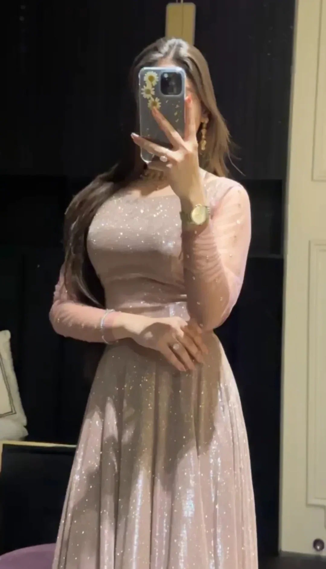 Premium Satin Anarkali Gown for Women Elegant Evening Party Outfit