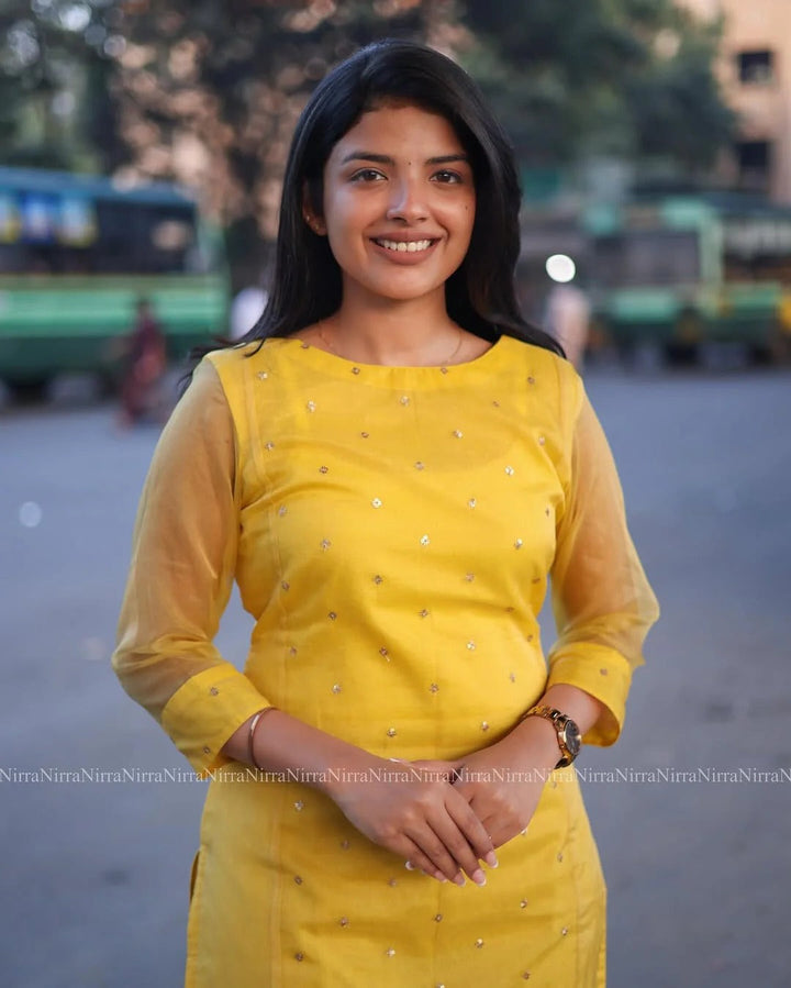 Women’s Mustard Yellow Ethnic Suit Set Stylish Traditional Outfit