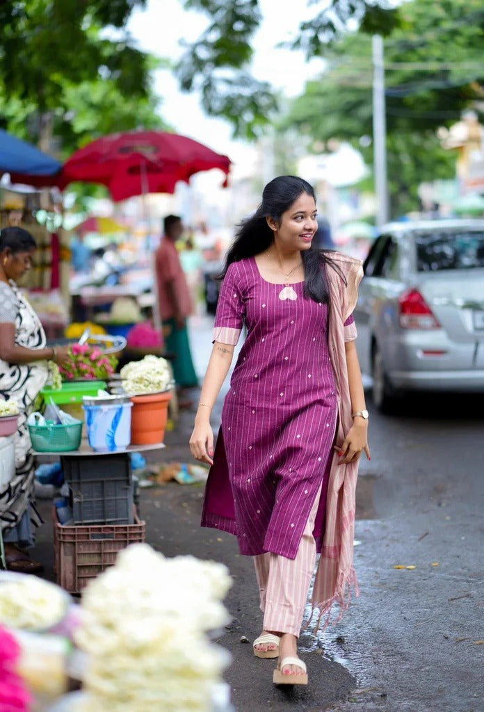 Stylish Purple Ethnic Wear Festive & Casual Fashion