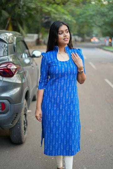 Luxury Royal Blue Kurta Set Elegant Traditional Look