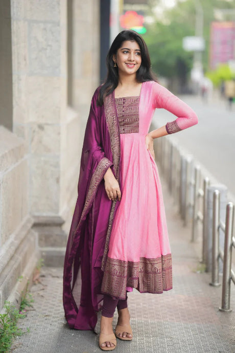 Elegant Pink Anarkali Dress for Women Premium Ethnic Wear