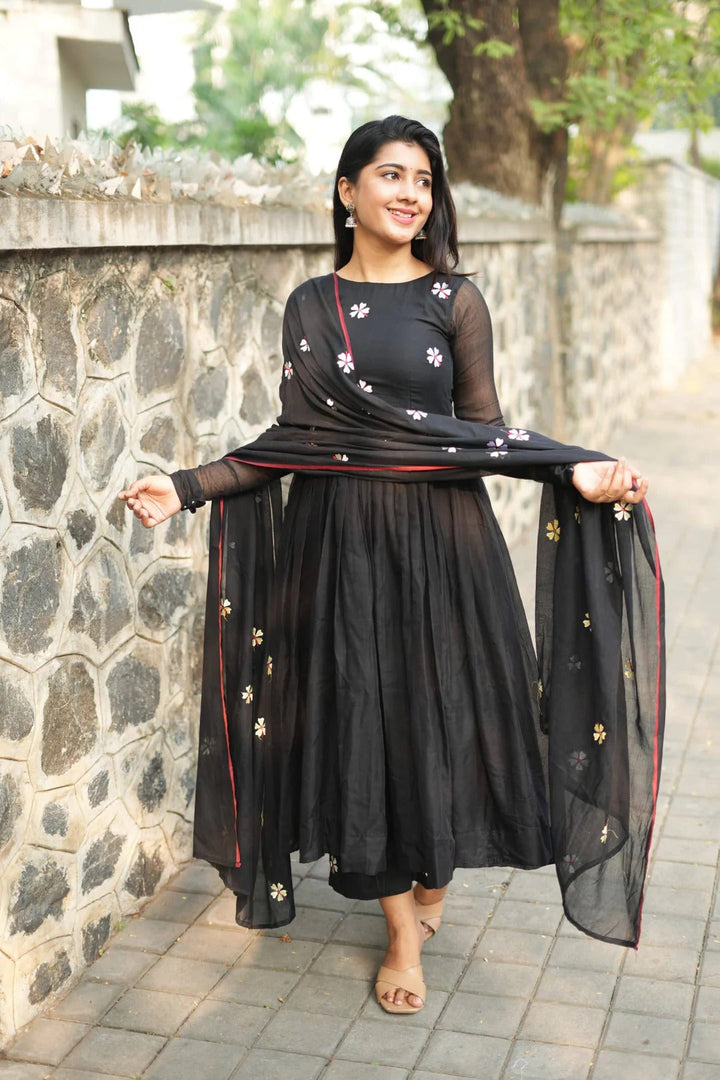 Elegant Black Anarkali Dress for Women Premium Ethnic Wear