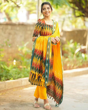 Women’s Multicolor Ethnic Dress Elegant Festive Outfit