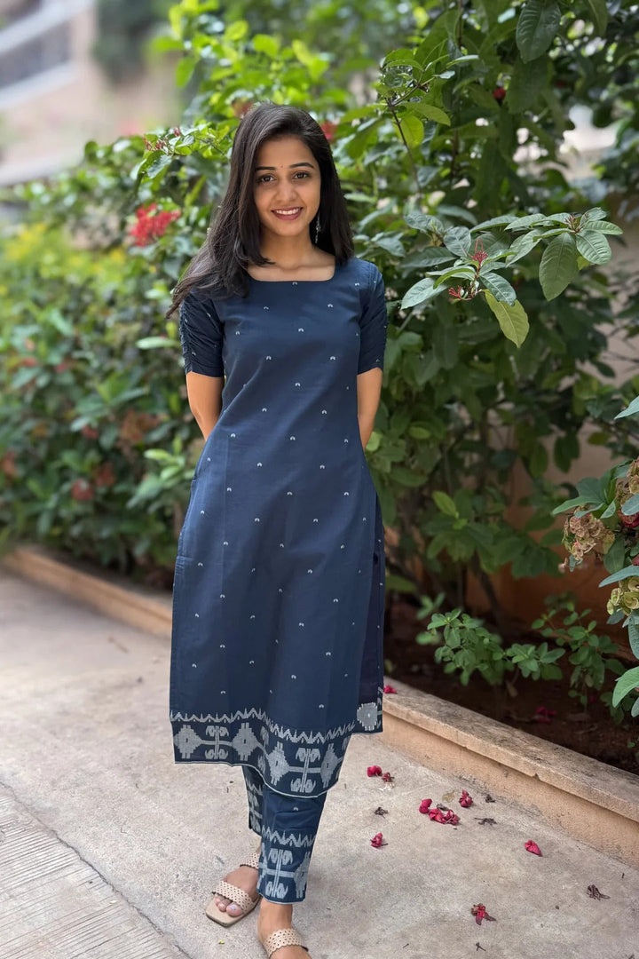 Elegant Navy Blue Kurta Set for Women Premium Ethnic Wear