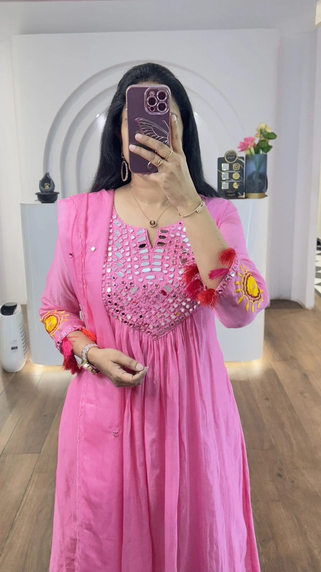 Elegant Pink Embroidered Kurta Set for Women Premium Ethnic Wear
