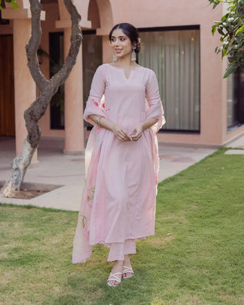 Designer Baby Pink Kurta Set Premium Women’s Collection