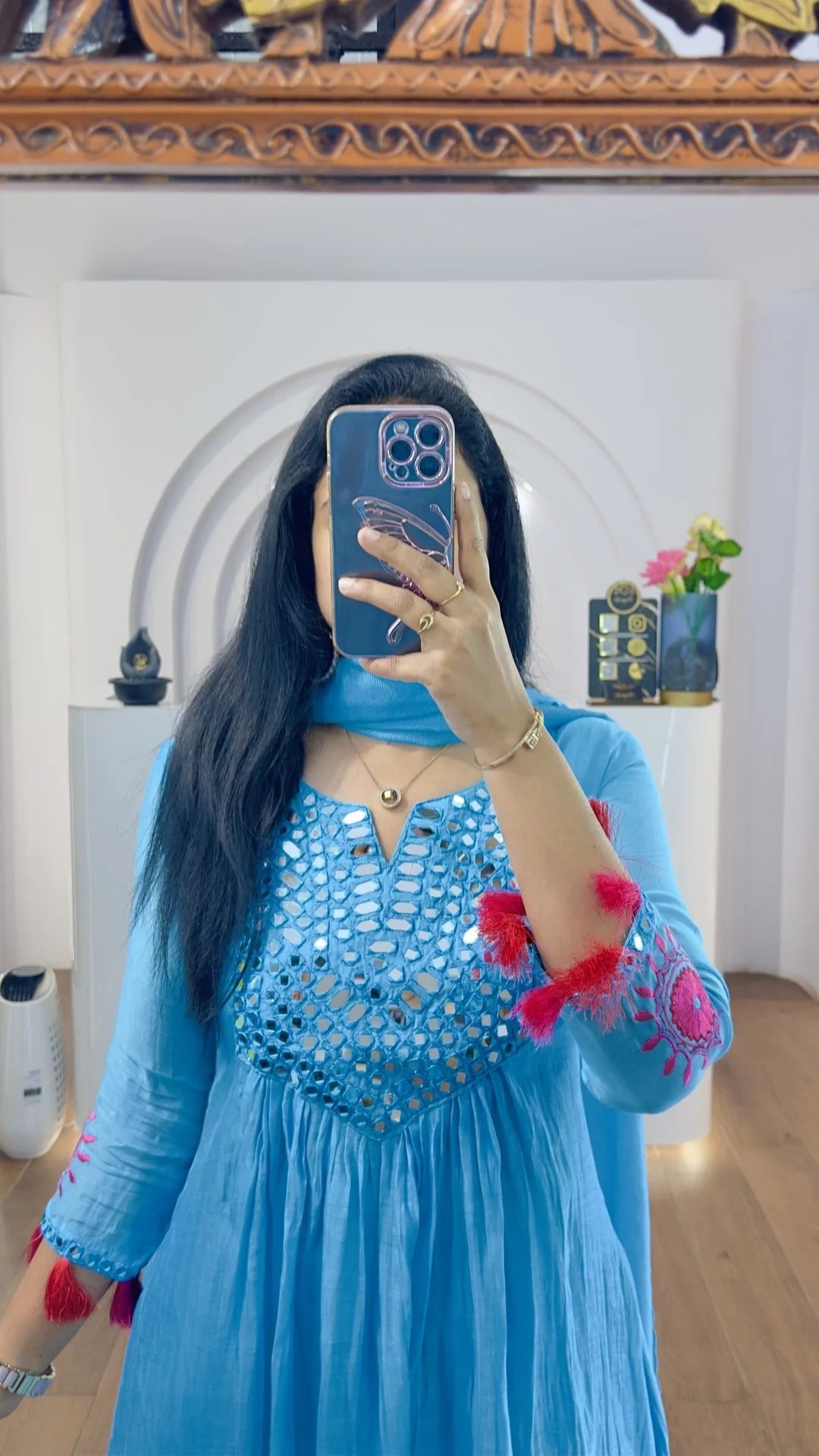 Elegant Sky Blue Embroidered Kurta Set for Women | Premium Ethnic Wear Xaveille Stylish Blue Traditional Suit with Dupatta Festive Fashion Collection