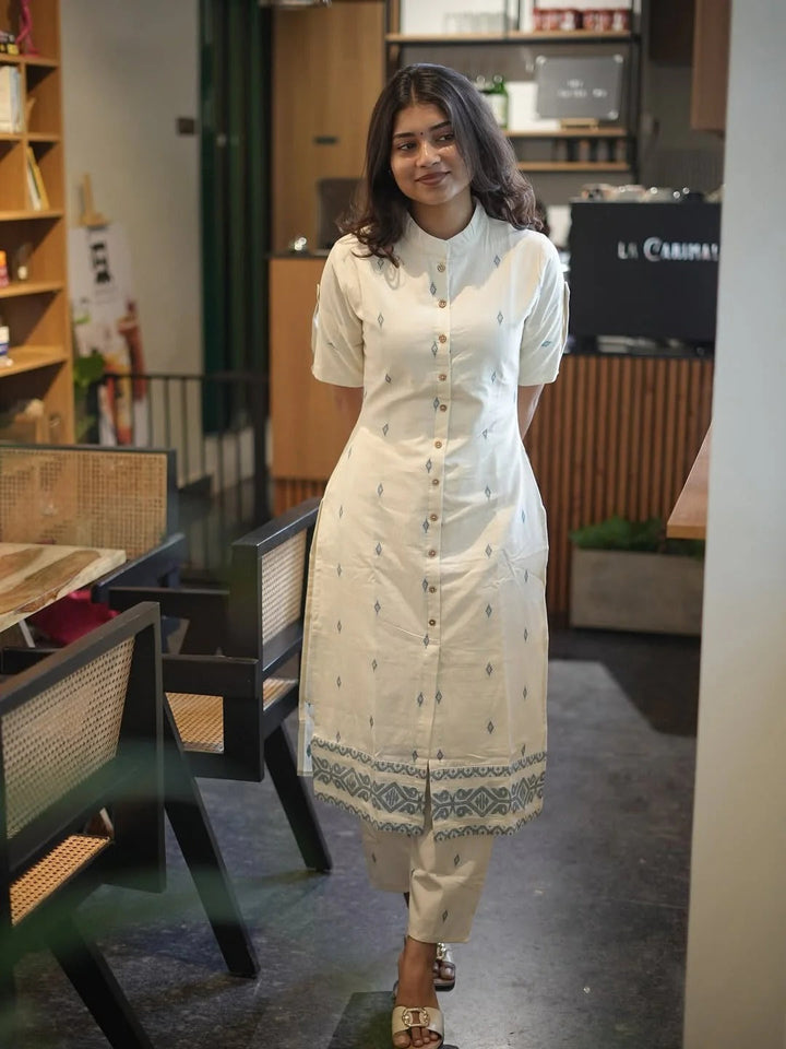 Elegant White Embroidered Kurta Dress for Women Premium Ethnic Wear