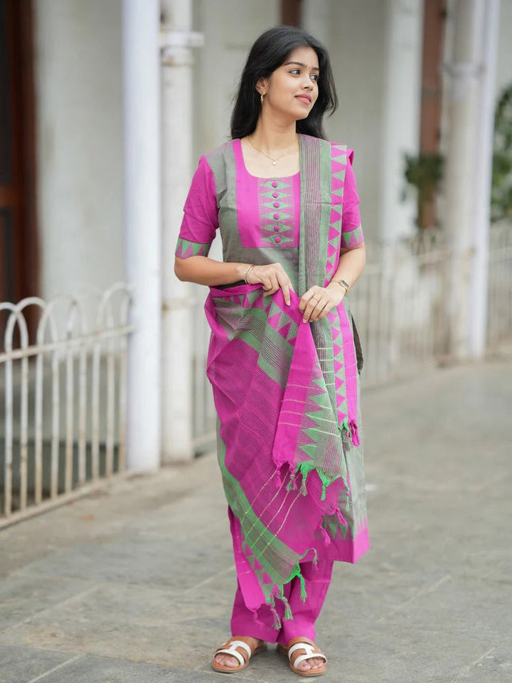 Elegant Grey & Pink Kurta Set for Women Premium Ethnic Wear