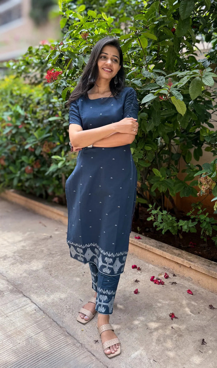Elegant Navy Blue Kurta Set for Women Premium Ethnic Wear