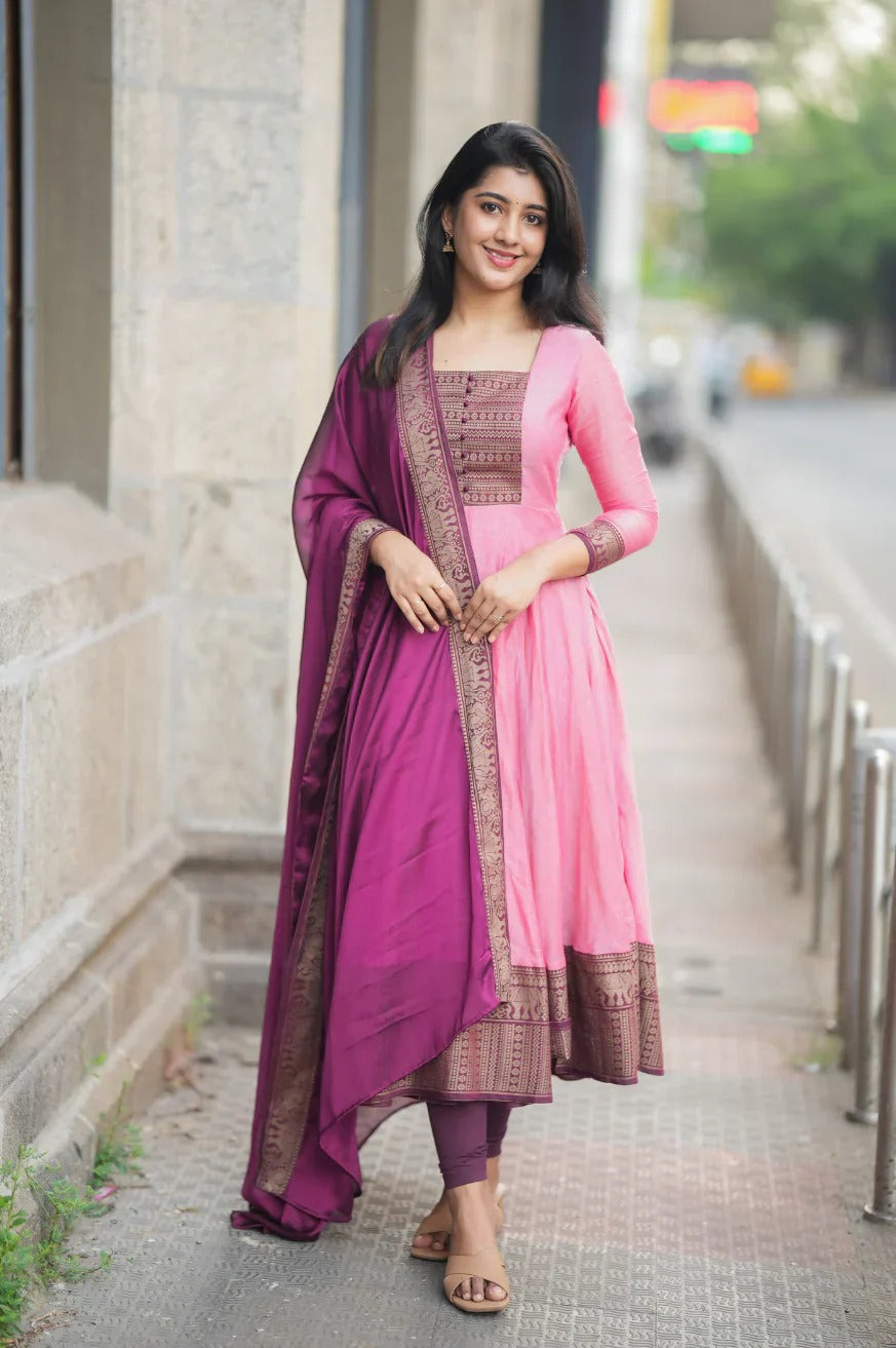 Elegant Pink Anarkali Dress for Women Premium Ethnic Wear