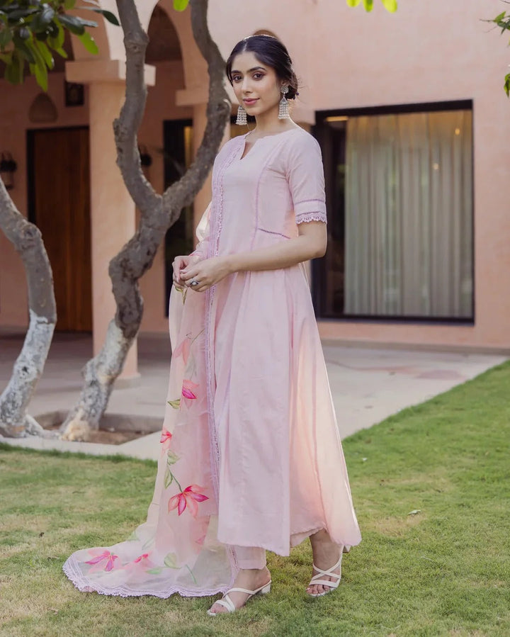 Designer Baby Pink Kurta Set Premium Women’s Collection