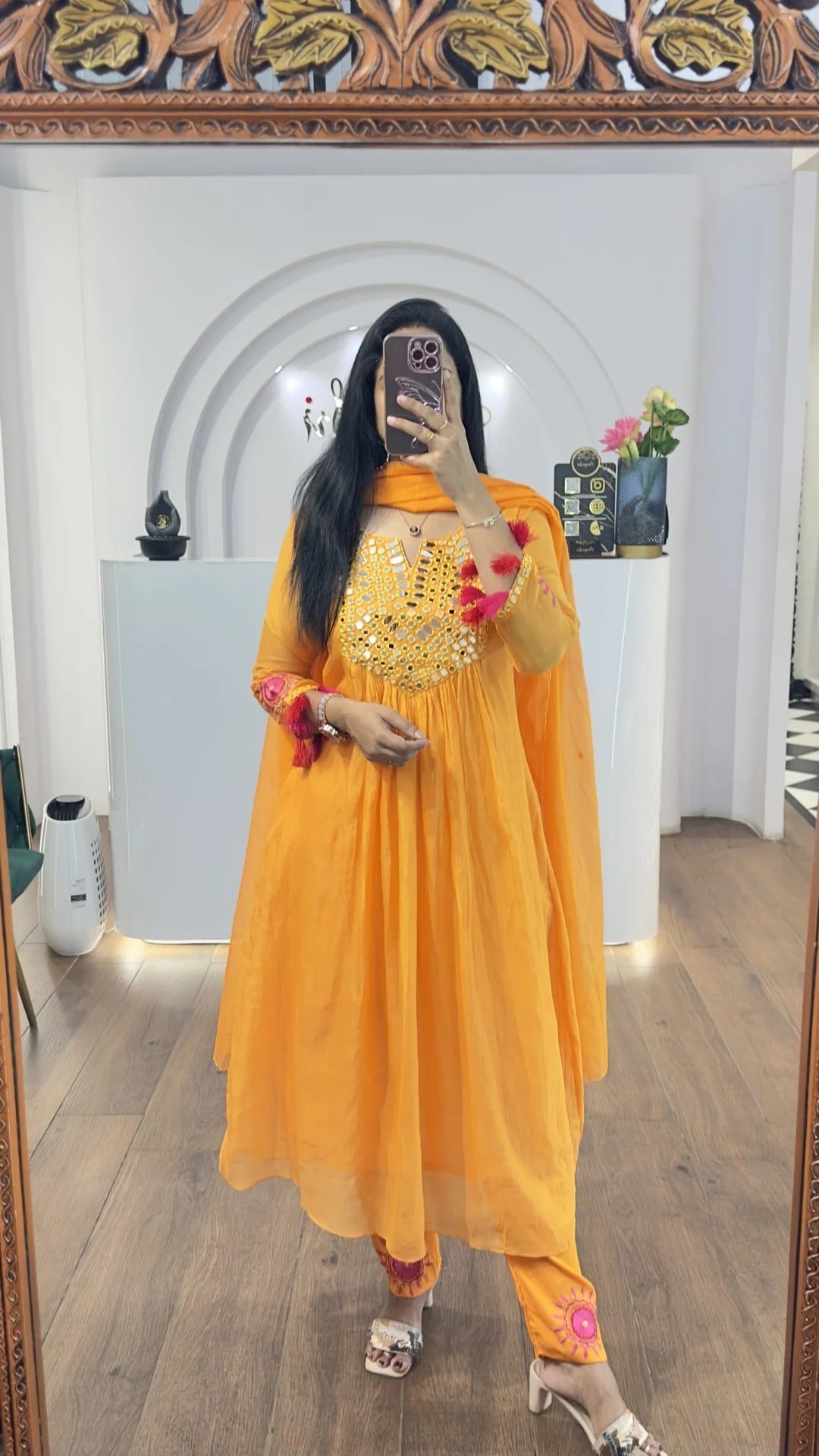 Elegant Mustard Yellow Embroidered Kurta Set for Women Premium Ethnic Wear