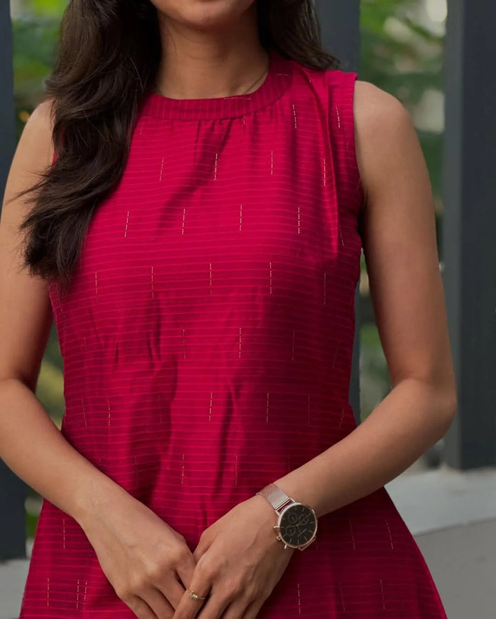 Premium Maroon Flared Kurta for Women Chic Indian Fashion