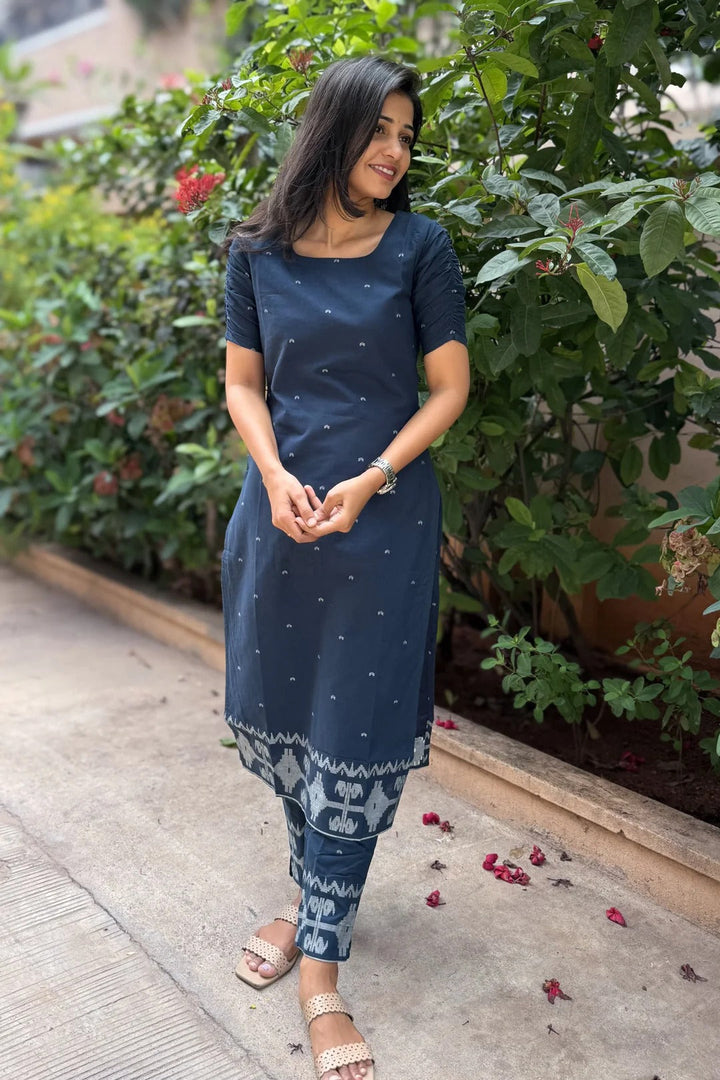 Elegant Navy Blue Kurta Set for Women Premium Ethnic Wear