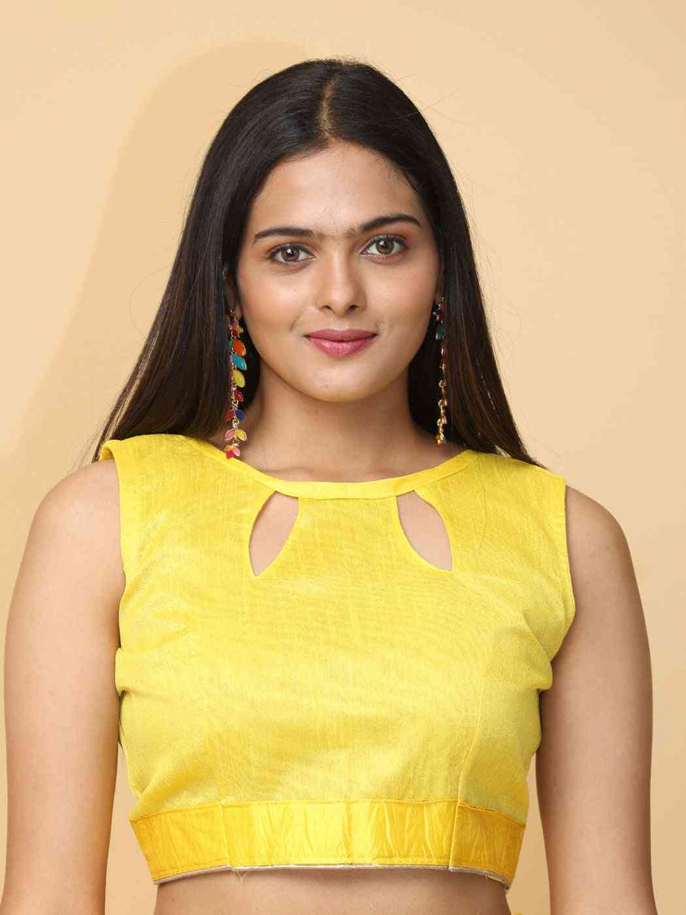 Lemon Yellow Organza Saree with 3D Floral Appliqué Borders