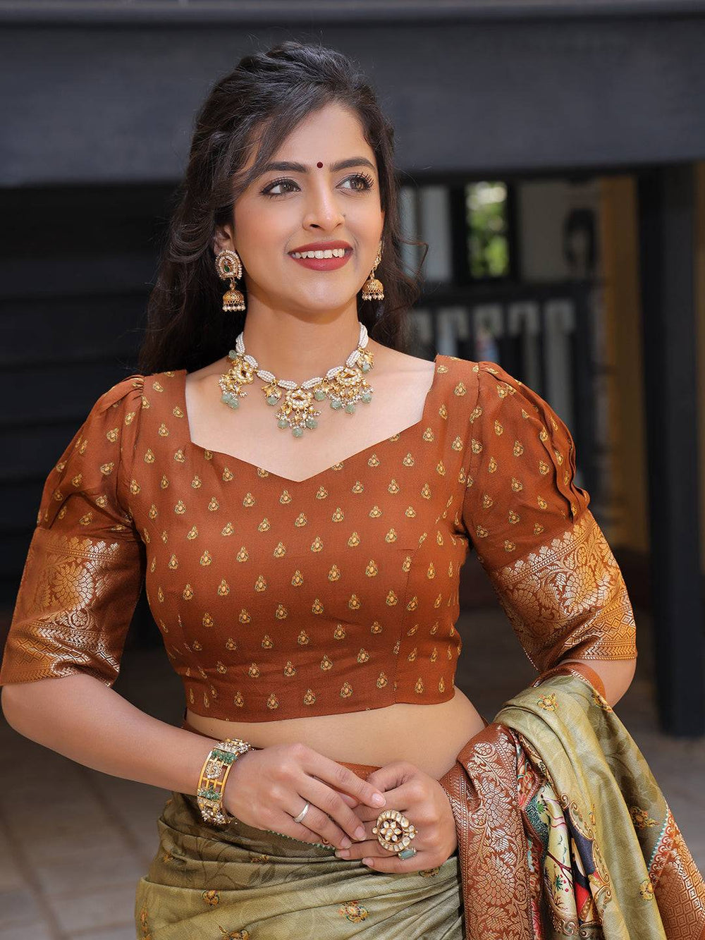 Premium Silk Banarasi Saree with Madhubani Art Print & Rich Zari Border